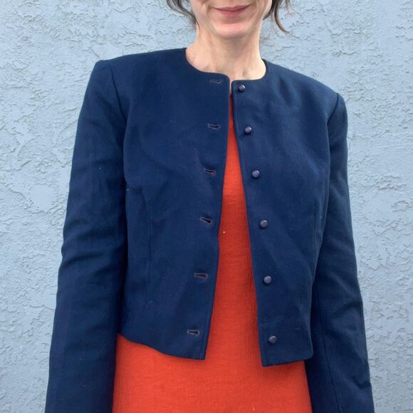 1980s Pendleton Blazer Jacket Womens 6 Small Blue Preppy Classiccore - Picture 2 of 8